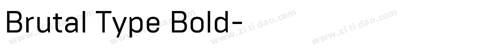 Brutal Type Bold字体转换